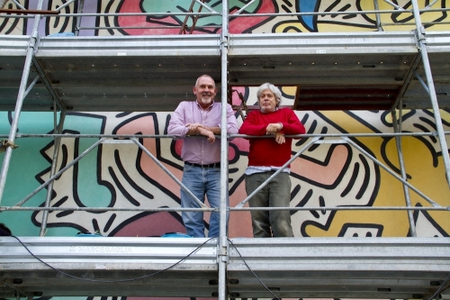 Restoring Keith Haring's TUTTOMONDO in Pisa, with Antonio Rava